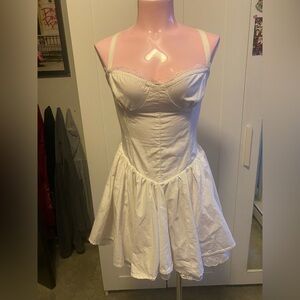 White Corset Dress 100% Cotton